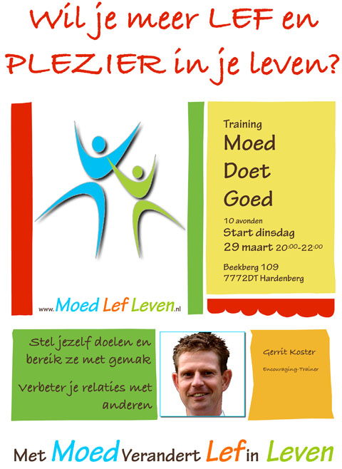 Klik voor meer info - persoonlijke ontwikkelingstraining op basis van bemoedigen
